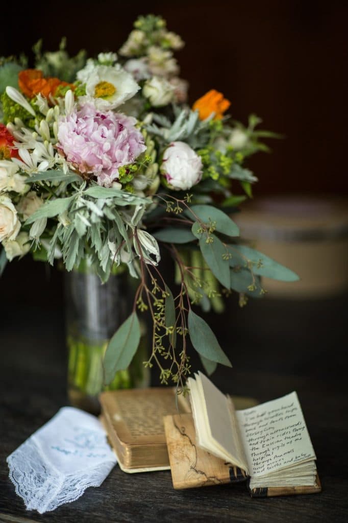 Bouquet and Books Alisa Tongg Celebrant Family Vow Renewal at The Living Wall at Promise Ridge Jeremie Barlow Photography