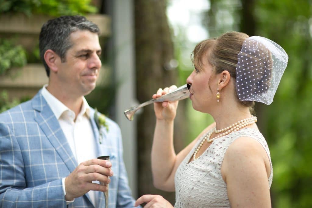 Cheers Alisa Tongg Celebrant Family Vow Renewal at The Living Wall at Promise Ridge Jeremie Barlow Photography