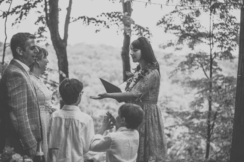 Family vow renewal ceremony Alisa Tongg Celebrant Family Vow Renewal at The Living Wall at Promise Ridge Jeremie Barlow Photography