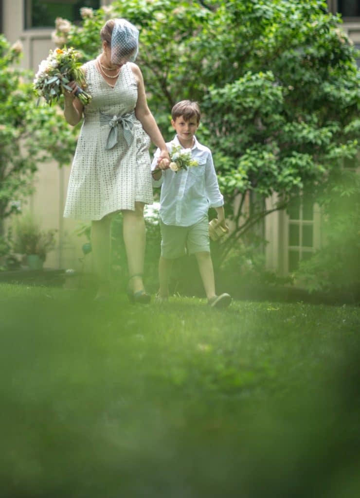 Processional Alisa Tongg Celebrant Family Vow Renewal at The Living Wall at Promise Ridge Jeremie Barlow Photography