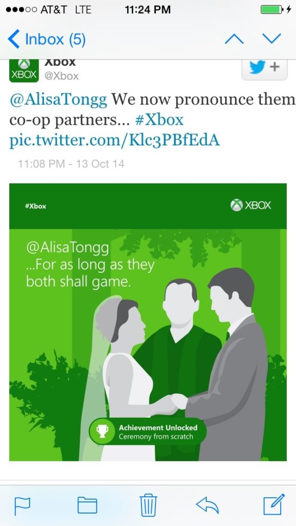 alisa tongg celebrant xbox sends their best wishes to christian and michael copy