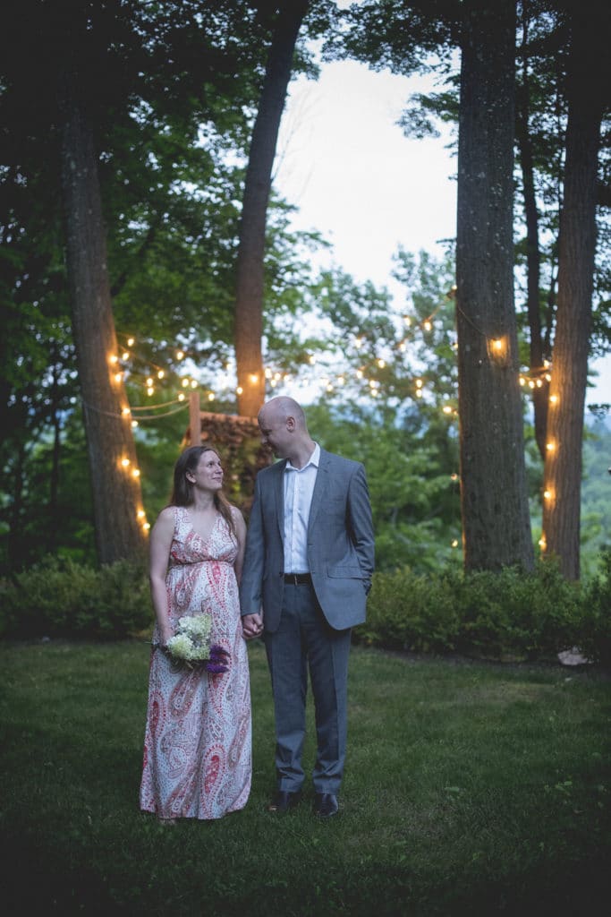 first steps in the married life Blue Hour Elopement at The Living wall at Promise Ridge Rob Yaskovic Photography