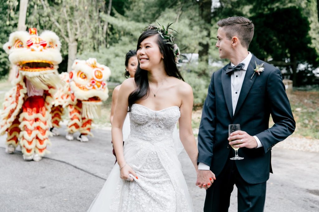 lion dance into reception alisa tongg celebrant emily wren photography