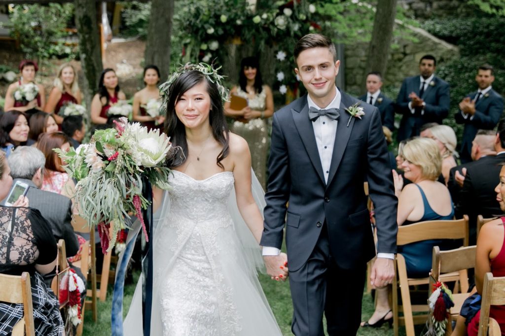 recessional susan and tom at pomme at radnor alisa tongg celebrant emily wren photography