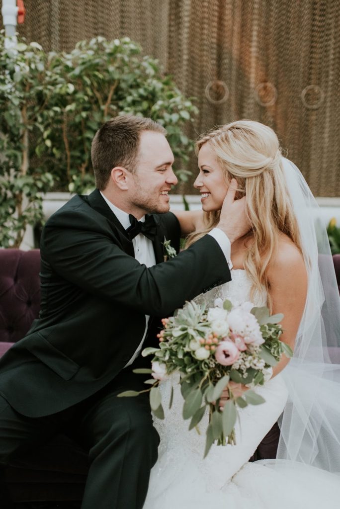 romantic couch portrait alisa tongg celebrant horticultural center wedding m2 photography